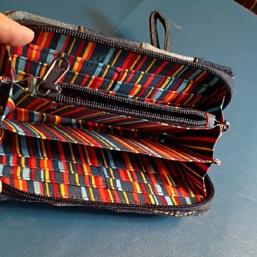 Patchwork Denim Wallet - image 3